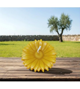 Candela Margherita Grande Pura Cera d'Api - I Frutti dell'Alveare