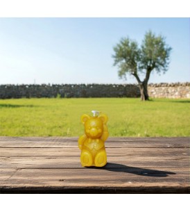 Candela Orso Piccolo Pura Cera d'Api - I Frutti dell'Alveare