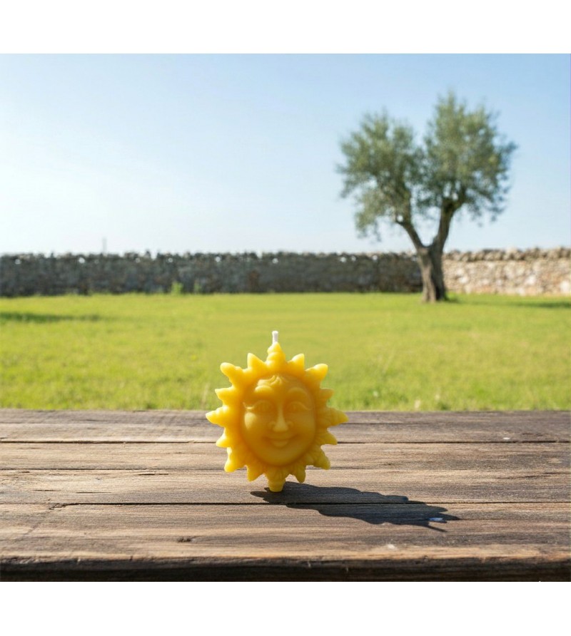 Candela Sole Ridente Pura Cera d'Api - I Frutti dell'Alveare Candela Sole Ridente Pura Cera d'Api - I Frutti dell'Alveare