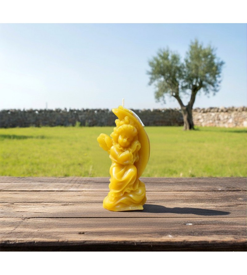 Candela Angioletto Mezza Luna Pura Cera d'Api - I Frutti dell'Alveare