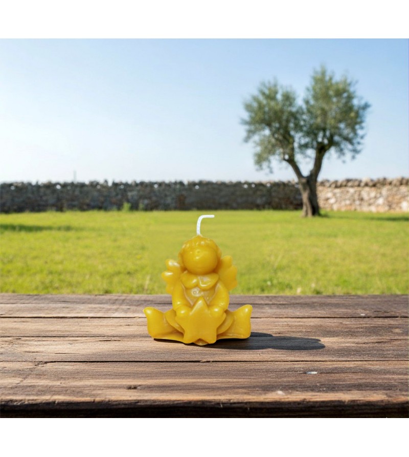 Candela Angioletto Stella Pura Cera d'Api - I Frutti dell'Alveare