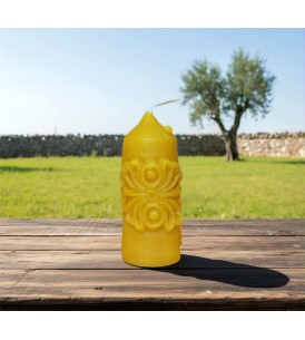 Candela Celtica Grande Pura Cera d'Api - I Frutti dell'Alveare
