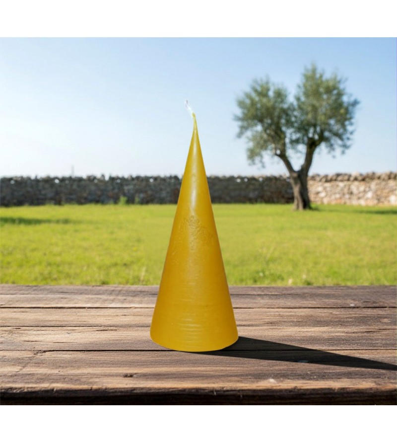 Candela Conica Grande Pura Cera d'Api - I Frutti dell'Alveare