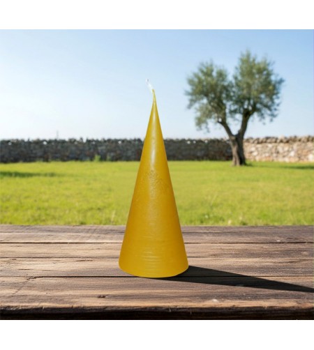 Candela Conica Grande Pura Cera d'Api - I Frutti dell'Alveare