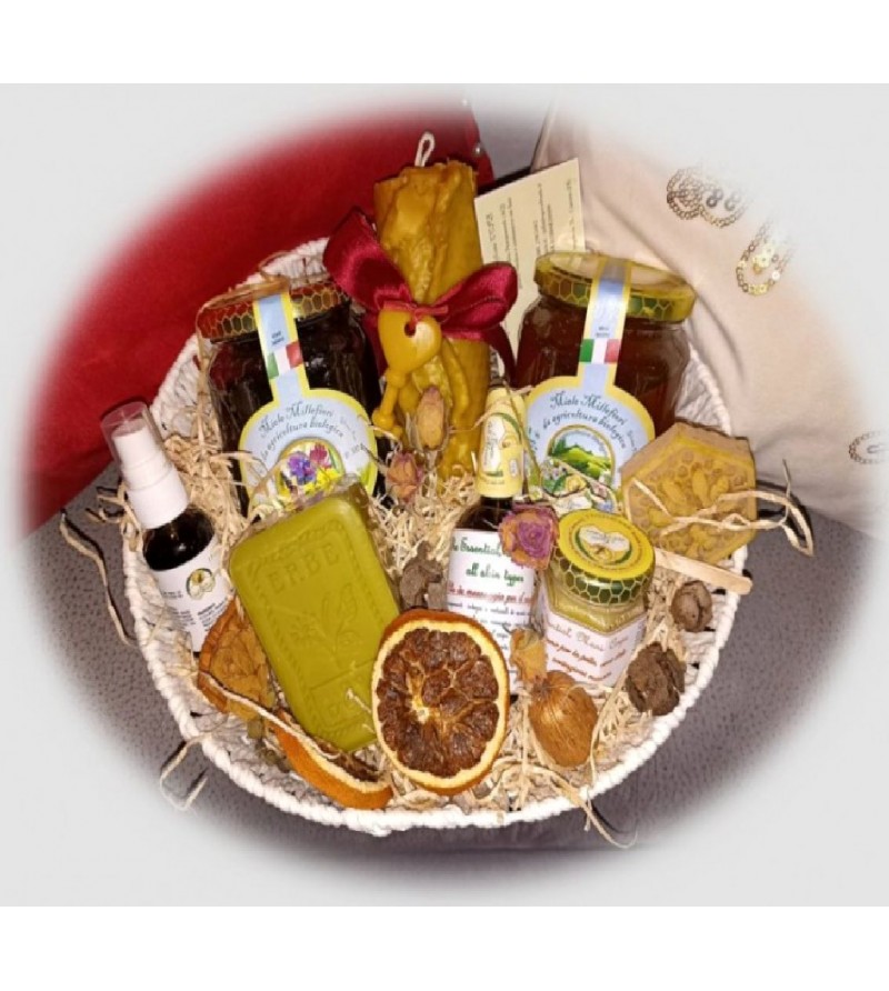 Cesto Regalo al Miele I Frutti dell'Alveare