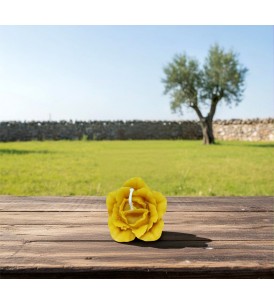 Candela Rosa Grande in Pura Cera d'Api - I Frutti dell'Alveare