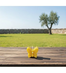 Candela Farfalla Piccola Pura Cera d'Api - I Frutti dell'Alveare