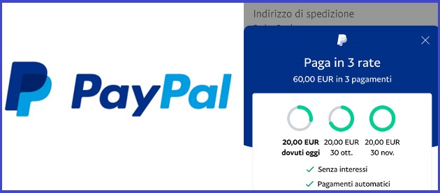 PayPal paga in 3 rate